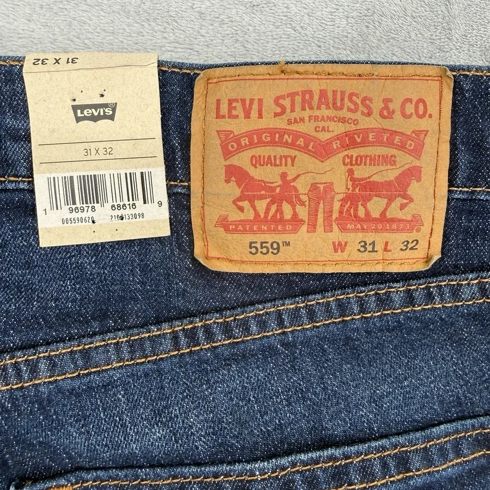 Levi's 559 Jeans Men's W31 L32 Relaxed Straight Loose Through Blue Denim NWT